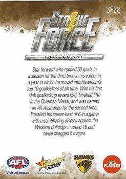 2019 Select Footy Stars - Strike Force #SF28 Luke Breust Back